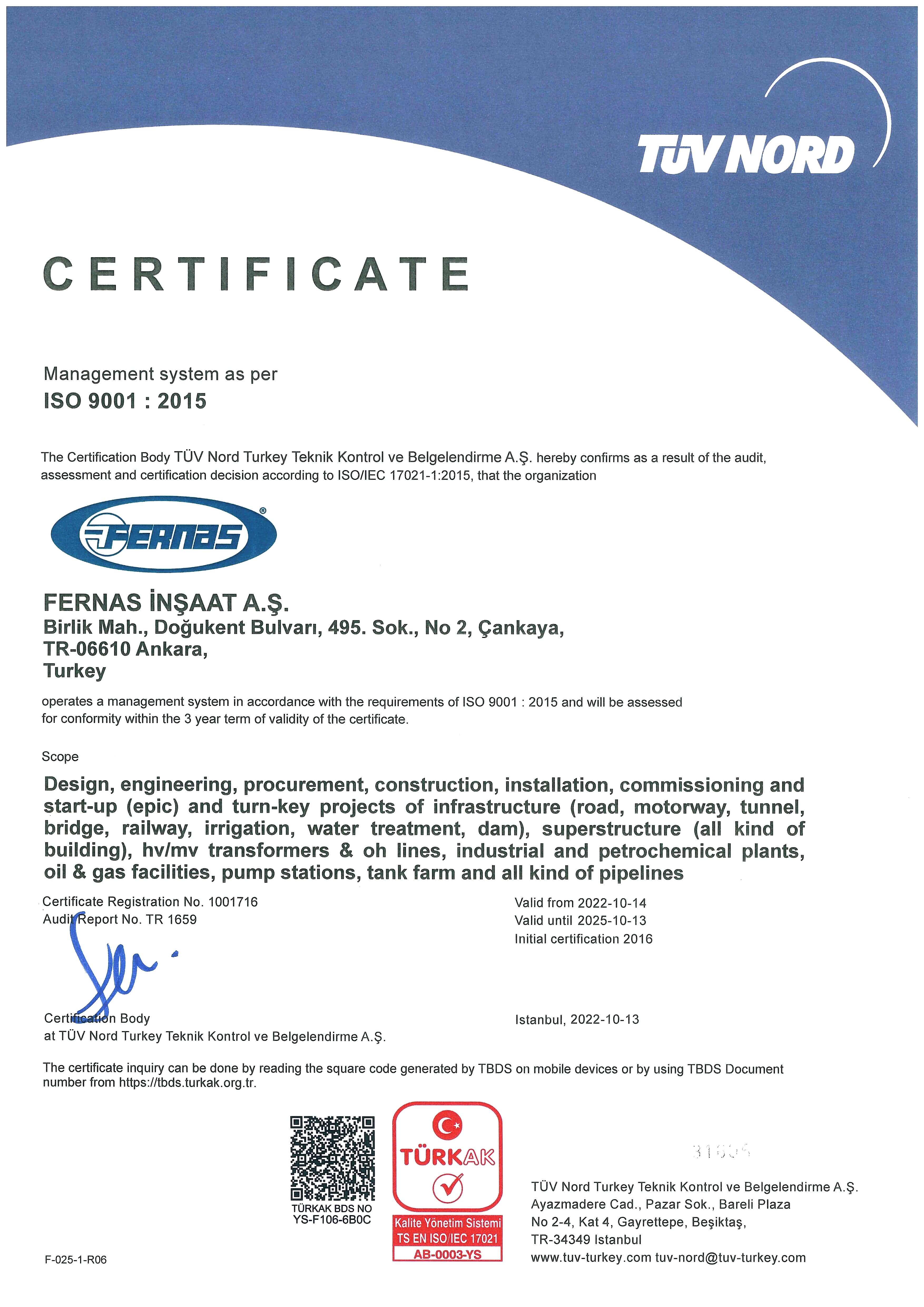 ISO 9001 TURKAK ENG